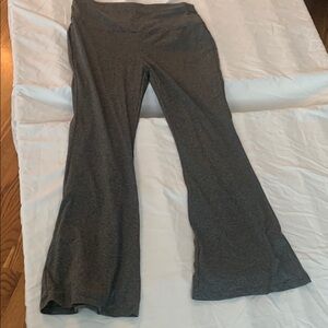 Gray Flared Yoga Pants
